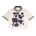 Contrast Stripes Polo Collar T-Shirt