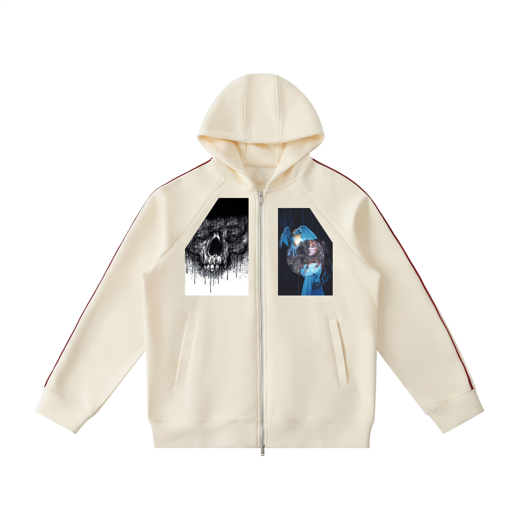 Heavyweight Raglan Sleeve Zip Hoodie